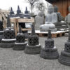 stupa in verschiedenen größen, frostsicherer lavastein