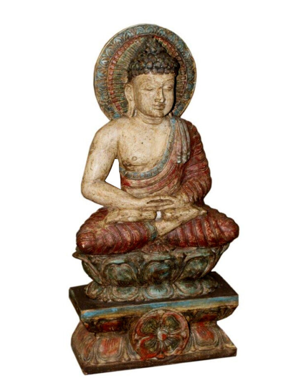 buddha aus indien, handgearbeitet