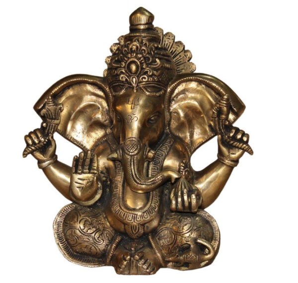 grosser ganesha aus messing