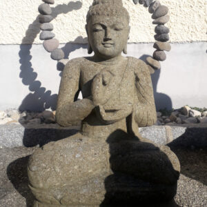 buddha aus lavastein 80 cm